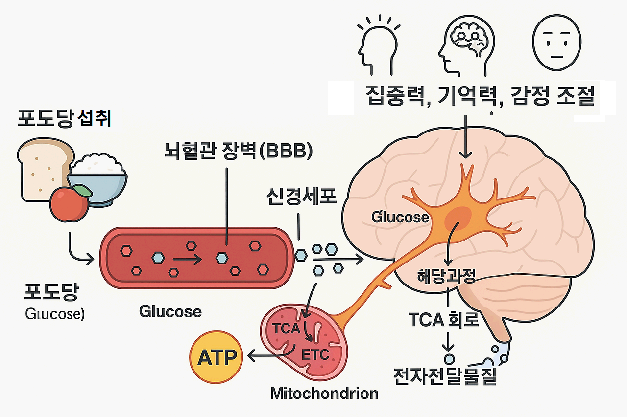 뇌영양학 : 포도당과 뇌 건강 – 뇌의 유일한 에너지원